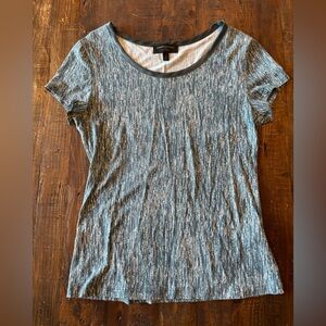 Banana Republic Teal and White Short Sleeve Top